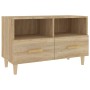 Smoked oak plywood TV cabinet 80x36x50 cm by vidaXL, TV Furniture - Ref: Foro24-812585, Price: 68,99 €, Discount: %