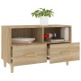 Smoked oak plywood TV cabinet 80x36x50 cm by vidaXL, TV Furniture - Ref: Foro24-812585, Price: 68,99 €, Discount: %