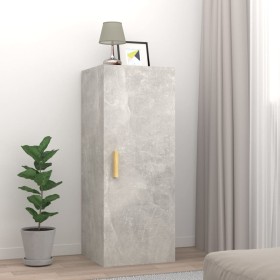 Gray concrete plywood wall cabinet 34.5x34x90 cm by vidaXL, Shelves and shelves - Ref: Foro24-812433, Price: 47,26 €, Discoun...