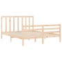 Estructura de cama con cabecero madera maciza 160x200 cm de vidaXL, Camas y somieres - Ref: Foro24-3193801, Precio: 137,17 €,...