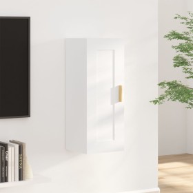 Engineered wood white wall cabinet 35x34x90 cm by vidaXL, Shelves and shelves - Ref: Foro24-812465, Price: 33,99 €, Discount: %