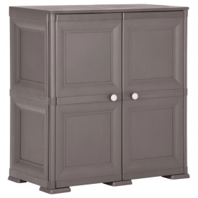 Kunststoff-Kleiderschrank, graues Holzdesign, 79 x 43 x 85,5 cm von vidaXL, Schließfächer und Lagerschränke - Ref: Foro24-340...