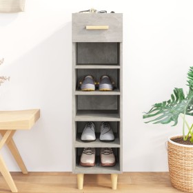 Mueble zapatero madera contrachapada gris hormigón 30x35x105 cm de vidaXL, Zapateros y organizadores de calzado - Ref: Foro24...