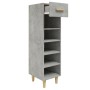 Mueble zapatero madera contrachapada gris hormigón 30x35x105 cm de vidaXL, Zapateros y organizadores de calzado - Ref: Foro24...