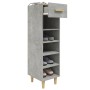 Mueble zapatero madera contrachapada gris hormigón 30x35x105 cm de vidaXL, Zapateros y organizadores de calzado - Ref: Foro24...