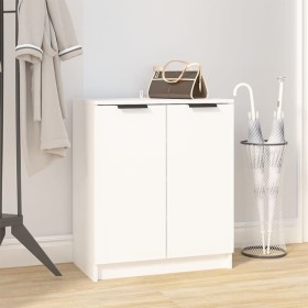 White plywood shoe cabinet 59x35x70 cm by vidaXL, Shoe racks and shoe organizers - Ref: Foro24-811421, Price: 76,99 €, Discou...