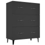 Aparador de madera de ingeniería negro 69,5x34x90 cm de vidaXL, Aparadores - Ref: Foro24-812160, Precio: 88,86 €, Descuento: %