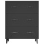 Aparador de madera de ingeniería negro 69,5x34x90 cm de vidaXL, Aparadores - Ref: Foro24-812160, Precio: 88,86 €, Descuento: %