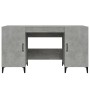 Plywood gray concrete 140x50x75 cm wooden desk by vidaXL, Desks - Ref: Foro24-812775, Price: 127,07 €, Discount: %