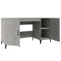 Plywood gray concrete 140x50x75 cm wooden desk by vidaXL, Desks - Ref: Foro24-812775, Price: 127,07 €, Discount: %