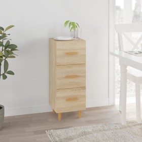 Aparador madera contrachapada color roble Sonoma 34,5x34x90 cm de vidaXL, Aparadores - Ref: Foro24-812342, Precio: 72,99 €, D...