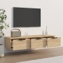 Sonoma oak engineered wood wall cabinet 102x30x20 cm by vidaXL, Shelves and shelves - Ref: Foro24-811406, Price: 65,32 €, Dis...