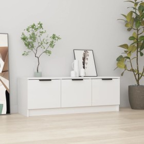 Glossy white plywood TV cabinet 102x35x36.5 cm by vidaXL, TV Furniture - Ref: Foro24-811364, Price: 73,99 €, Discount: %