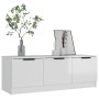 Glossy white plywood TV cabinet 102x35x36.5 cm by vidaXL, TV Furniture - Ref: Foro24-811364, Price: 74,32 €, Discount: %