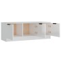 Glossy white plywood TV cabinet 102x35x36.5 cm by vidaXL, TV Furniture - Ref: Foro24-811364, Price: 74,32 €, Discount: %