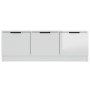 Glossy white plywood TV cabinet 102x35x36.5 cm by vidaXL, TV Furniture - Ref: Foro24-811364, Price: 74,32 €, Discount: %