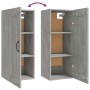 Grauer Beton-Hängeschrank aus Holzwerkstoff 35x34x90 cm von vidaXL, Schließfächer und Lagerschränke - Ref: Foro24-812478, Pre...