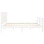 White solid wood bed frame with headboard 200x200 cm by vidaXL, Beds and slatted bases - Ref: Foro24-3194527, Price: 181,80 €...