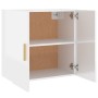 Glänzend weißer Sperrholz-Wandschrank 60x30x60 cm von vidaXL, Schließfächer und Lagerschränke - Ref: Foro24-812894, Preis: 54...