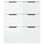 Glossy white plywood sideboard 60x30x70 cm by vidaXL, Sideboards - Ref: Foro24-811076, Price: 97,33 €, Discount: %