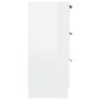 Aparador de madera contrachapada blanco brillante 60x30x70 cm de vidaXL, Aparadores - Ref: Foro24-811076, Precio: 97,33 €, De...