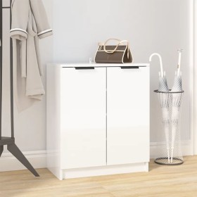 Glossy white plywood shoe cabinet 59x35x70 cm by vidaXL, Shoe racks and shoe organizers - Ref: Foro24-811427, Price: 91,55 €,...