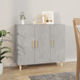 Concrete gray engineered wood sideboard 90x34x80 cm by vidaXL, Sideboards - Ref: Foro24-812496, Price: 83,76 €, Discount: %