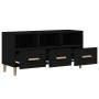 Mueble de TV madera contrachapada negro 102x36x50 cm de vidaXL, Muebles TV - Ref: Foro24-812601, Precio: 69,95 €, Descuento: %