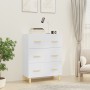 Aparador de madera contrachapada blanco brillante 70x34x90 cm de vidaXL, Aparadores - Ref: Foro24-812156, Precio: 94,48 €, De...