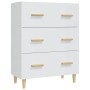 Aparador de madera contrachapada blanco brillante 70x34x90 cm de vidaXL, Aparadores - Ref: Foro24-812156, Precio: 94,48 €, De...