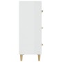 Aparador de madera contrachapada blanco brillante 70x34x90 cm de vidaXL, Aparadores - Ref: Foro24-812156, Precio: 94,48 €, De...