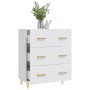 Aparador de madera contrachapada blanco brillante 70x34x90 cm de vidaXL, Aparadores - Ref: Foro24-812156, Precio: 94,48 €, De...