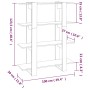 Glossy white shelving/space divider 100x30x123.5 cm by vidaXL, Bookcases and shelves - Ref: Foro24-811544, Price: 42,39 €, Di...