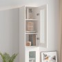 White engineered wood wall cabinet 34.5x34x90 cm by vidaXL, Sideboards - Ref: Foro24-812447, Price: 51,99 €, Discount: %