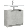 Armario de baño contrachapado gris hormigón 64,5x33,5x59 cm de vidaXL, Taquillas y armarios de almacenamiento - Ref: Foro24-8...