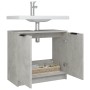 Armario de baño contrachapado gris hormigón 64,5x33,5x59 cm de vidaXL, Taquillas y armarios de almacenamiento - Ref: Foro24-8...