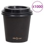 Vasos de papel para café con tapas 1000 uds negro 120 ml de vidaXL, Vasos desechables - Ref: Foro24-51596, Precio: 58,18 €, D...