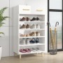 Glossy white plywood shoe cabinet 60x35x105 cm by vidaXL, Shoe racks and shoe organizers - Ref: Foro24-812786, Price: 65,26 €...