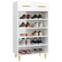 Mueble zapatero madera contrachapada blanco brillo 60x35x105 cm de vidaXL, Zapateros y organizadores de calzado - Ref: Foro24...