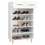 Glossy white plywood shoe cabinet 60x35x105 cm by vidaXL, Shoe racks and shoe organizers - Ref: Foro24-812786, Price: 65,26 €...