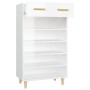 Glossy white plywood shoe cabinet 60x35x105 cm by vidaXL, Shoe racks and shoe organizers - Ref: Foro24-812786, Price: 65,26 €...