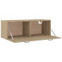 Wandschrank aus Sonoma-Eichensperrholz, 100 x 36,5 x 35 cm von vidaXL, Schließfächer und Lagerschränke - Ref: Foro24-812954, ...