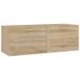 Armario pared madera contrachapada roble Sonoma 100x36,5x35 cm de vidaXL, Taquillas y armarios de almacenamiento - Ref: Foro2...