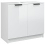 Glossy white plywood bathroom cabinet 64.5x33.5x59 cm by vidaXL, Lockers and storage cabinets - Ref: Foro24-811310, Price: 50...