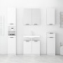 Glossy white plywood bathroom cabinet 64.5x33.5x59 cm by vidaXL, Lockers and storage cabinets - Ref: Foro24-811310, Price: 50...