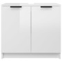 Glossy white plywood bathroom cabinet 64.5x33.5x59 cm by vidaXL, Lockers and storage cabinets - Ref: Foro24-811310, Price: 50...