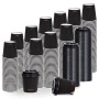 Vasos de papel para café con tapas 1000 uds negro 120 ml de vidaXL, Vasos desechables - Ref: Foro24-51596, Precio: 58,18 €, D...