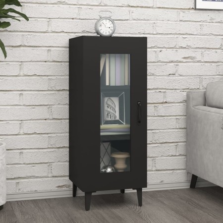 Aparador de madera contrachapada negro 34,5x34x90 cm de vidaXL, Aparadores - Ref: Foro24-812403, Precio: 60,61 €, Descuento: %