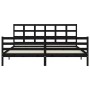 Estructura de cama con cabecero madera maciza negro 200x200 cm de vidaXL, Camas y somieres - Ref: Foro24-3194010, Precio: 165...