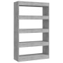 Estantería/divisor madera ingeniería gris hormigón 80x30x135 cm de vidaXL, Librerías y estanterías - Ref: Foro24-811713, Prec...